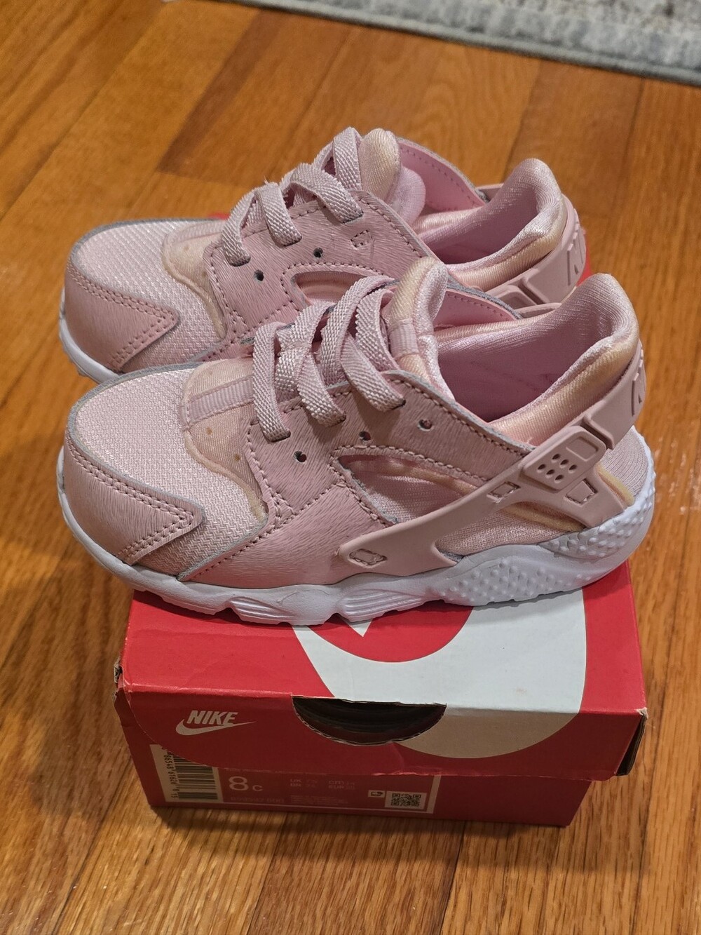 Nike Huarache Run Prism Pink Toddler Girls Sneakers Size 8 Brand New In Box